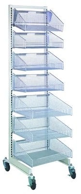 Quantum WS-AD18-4S3L Single-Sided Partition Wall Starter Unit, 18"W x 26"D x 70"H, Oyster White