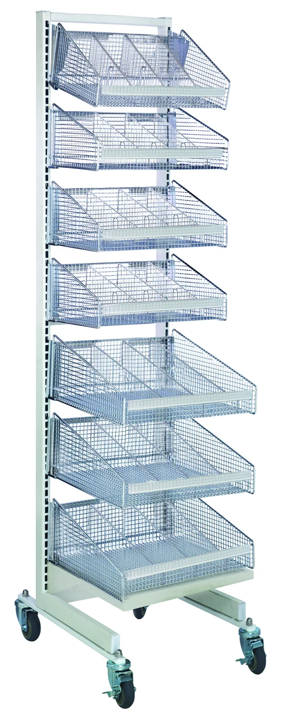 Quantum WS70-SS18-4S3L11D Mobile Partition Wall Starter Unit, 18"W x 26"D x 74"H, Oyster White