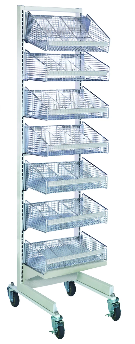 Quantum WS70-SS18-7S10D Mobile Partition Wall Starter Unit, 18"W x 26"D x 74"H, Oyster White