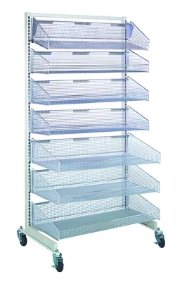 Quantum WS70-SS36-4S3L Mobile Partition Wall Starter Unit, 36"W x 26"D x 74"H, Oyster White