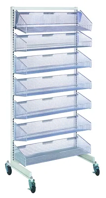 Quantum WS70-SS36-7S Mobile Partition Wall Starter Unit, 36"W x 26"D x 74"H, Oyster White