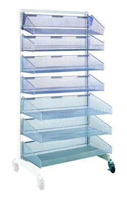 Quantum WS70-SS36AD-4S3L Mobile Partition Wall Add-On Unit, 36"W x 26"D x 74"H, Oyster White