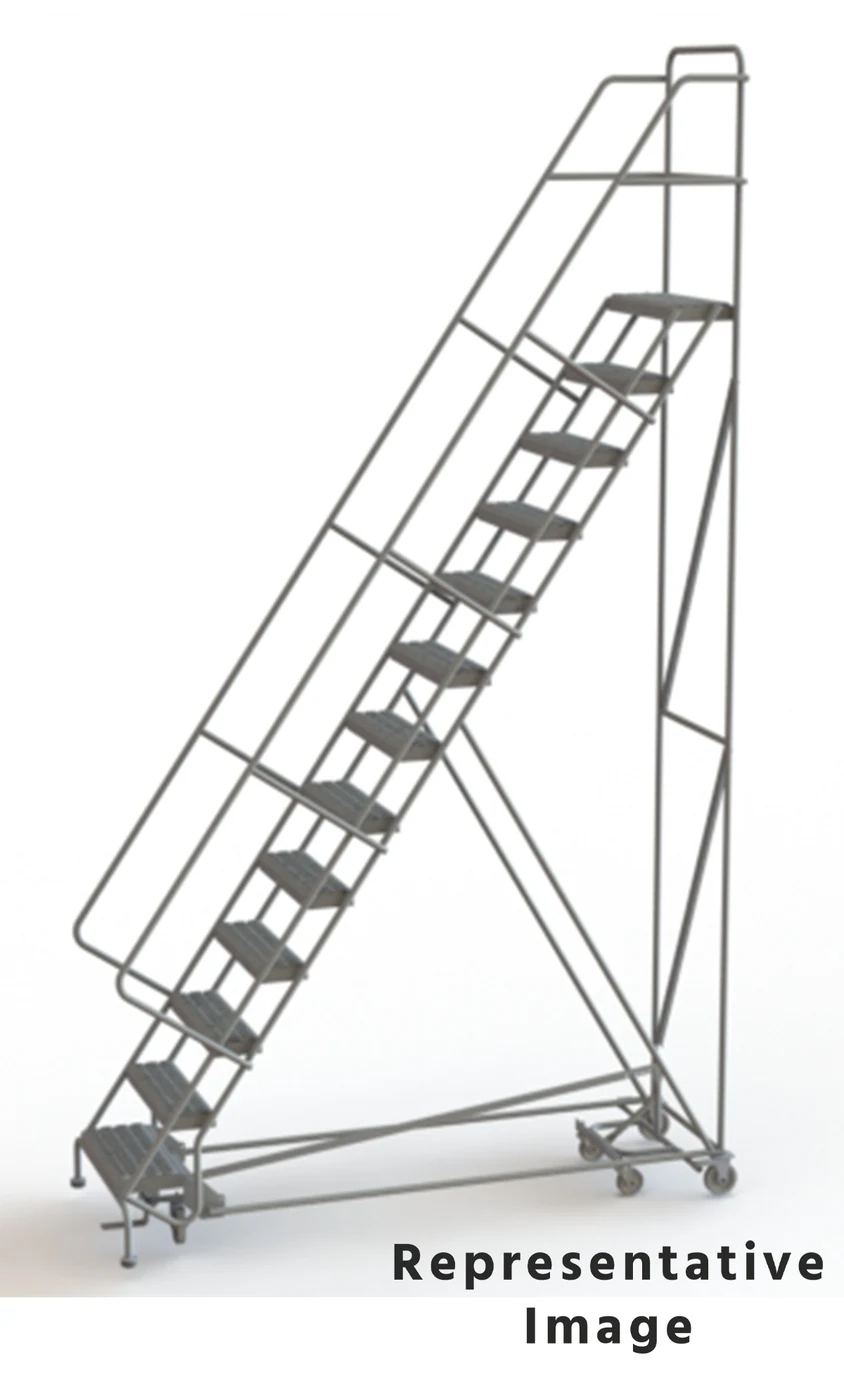 Tri-Arc All-Directional Knocked-Down 6-Step Rolling Ladder, 35" base, 24" wide steps, 450 lb capacity