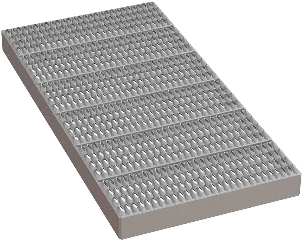 Tri-Arc MPASP60 Tri-Arc Platform Unit: Serrated, 4 In Overall Height, 60 In Platform Lg, 30 In Platform Wide, Aluminum