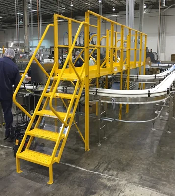 Tri-Arc Work Platform, 20" bridge span, 1,000 lb capacity, serrated tread — view 4