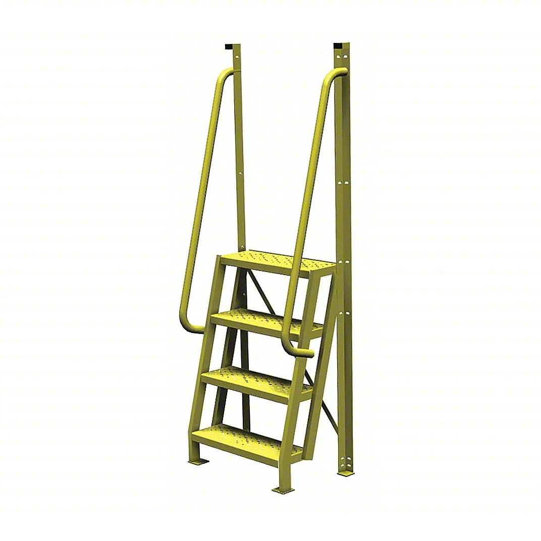 Tri-Arc Industrial Crossover, 75° incline, 4-step ladder, 24" wide, 1,000 lb capacity, perforated tread