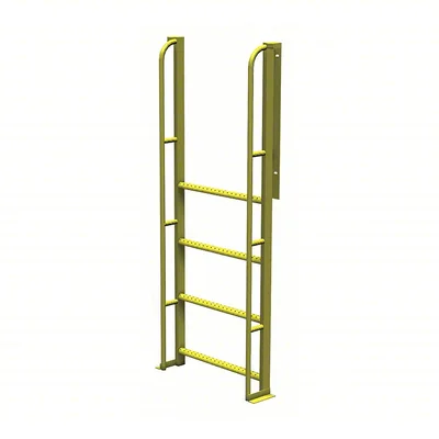 Tri-Arc Industrial Crossover, 90° incline, 4-rung ladder, 24" wide, 1,000 lb capacity, perforated tread