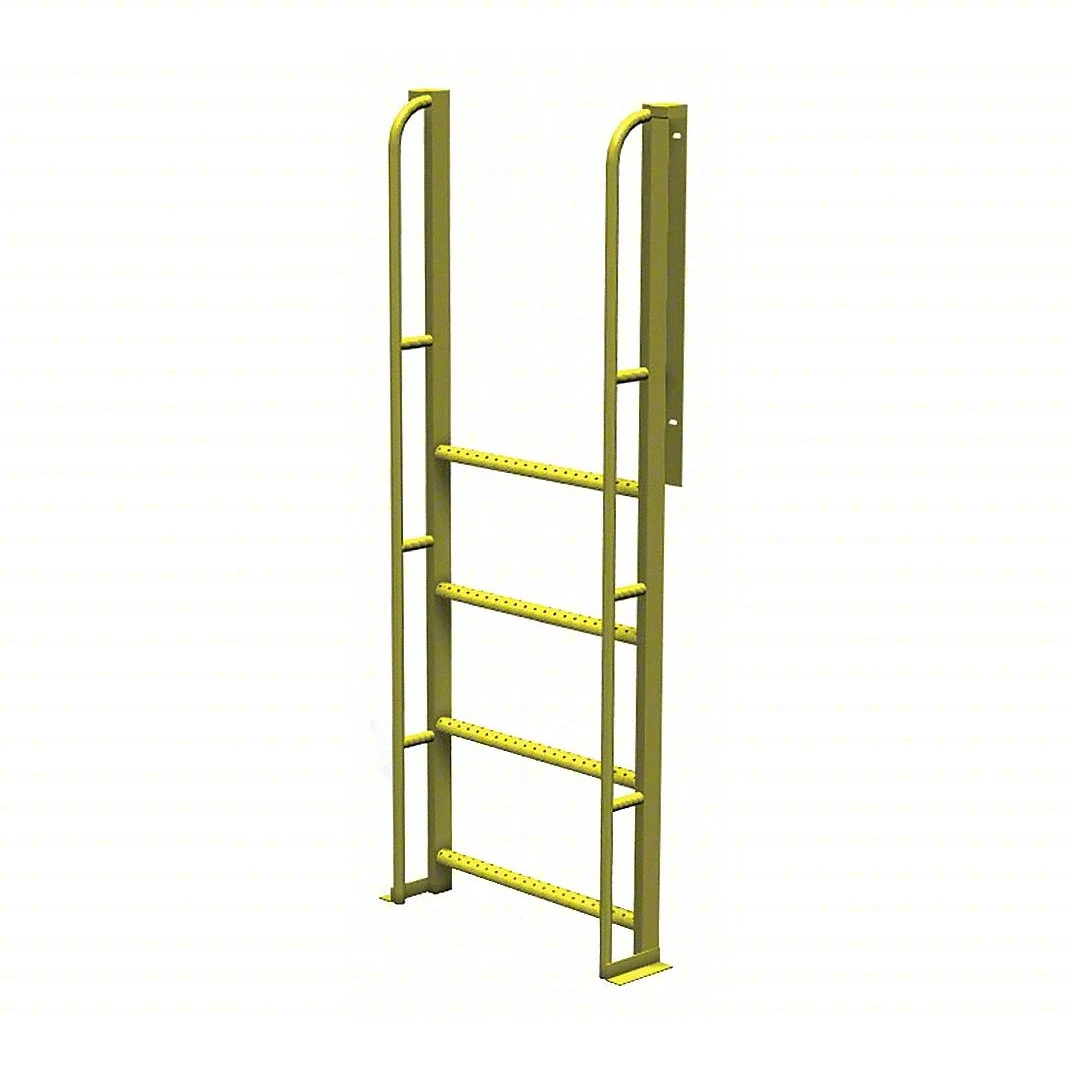 Tri-Arc Industrial Crossover, 90° incline, 4-rung ladder, 24" wide, 1,000 lb capacity, perforated tread
