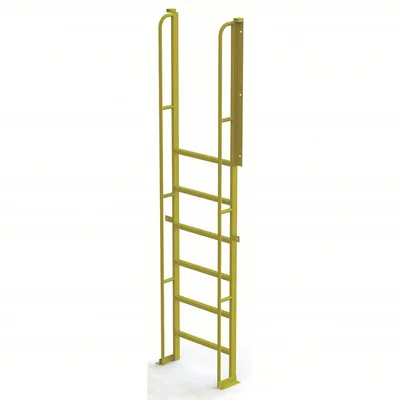 Tri-Arc Industrial Crossover, 90° incline, 7-rung ladder, 24" wide, 1,000 lb capacity, perforated tread
