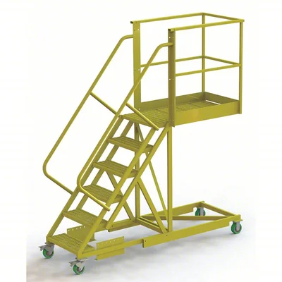 Tri-Arc Cantilever 6-Step Work Platform, 41" base, 40" overhang, 64" wide steps, 300 lb capacity