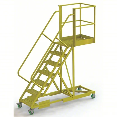 Tri-Arc Cantilever 7-Step Work Platform, 41" base, 30" overhang, 73" wide steps, 300 lb capacity