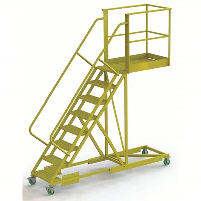Tri-Arc Cantilever 8-Step Work Platform, 41" base, 40" overhang, 84" wide steps, 300 lb capacity