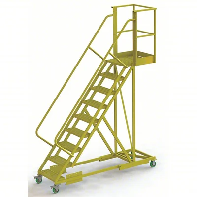 Tri-Arc Cantilever 9-Step Work Platform, 41" base, 20" overhang, 92" wide steps, 300 lb capacity