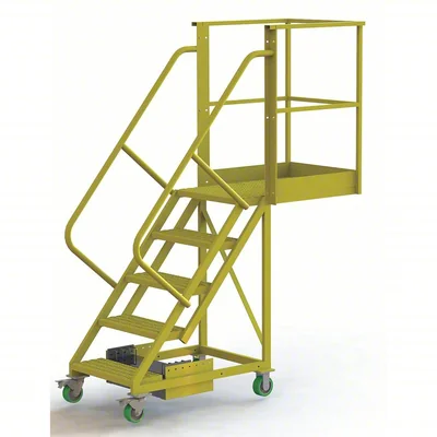 Tri-Arc Cantilever 5-Step Work Platform, 30" base, 30" overhang, 53" wide steps, 300 lb capacity