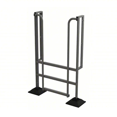 Tri-Arc 3-Step Aluminum Rolling Ladder, 30" top step, 500 lb capacity