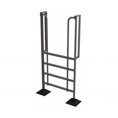 Tri-Arc 5-Step Aluminum Rolling Ladder, 50" top step, 500 lb capacity