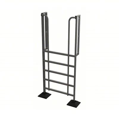 Tri-Arc 6-Step Aluminum Rolling Ladder, 60" top step, 500 lb capacity