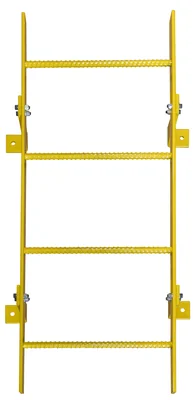 Tri-Arc 4-Step Fixed Ladder, 3 ft, 350 lb capacity, yellow