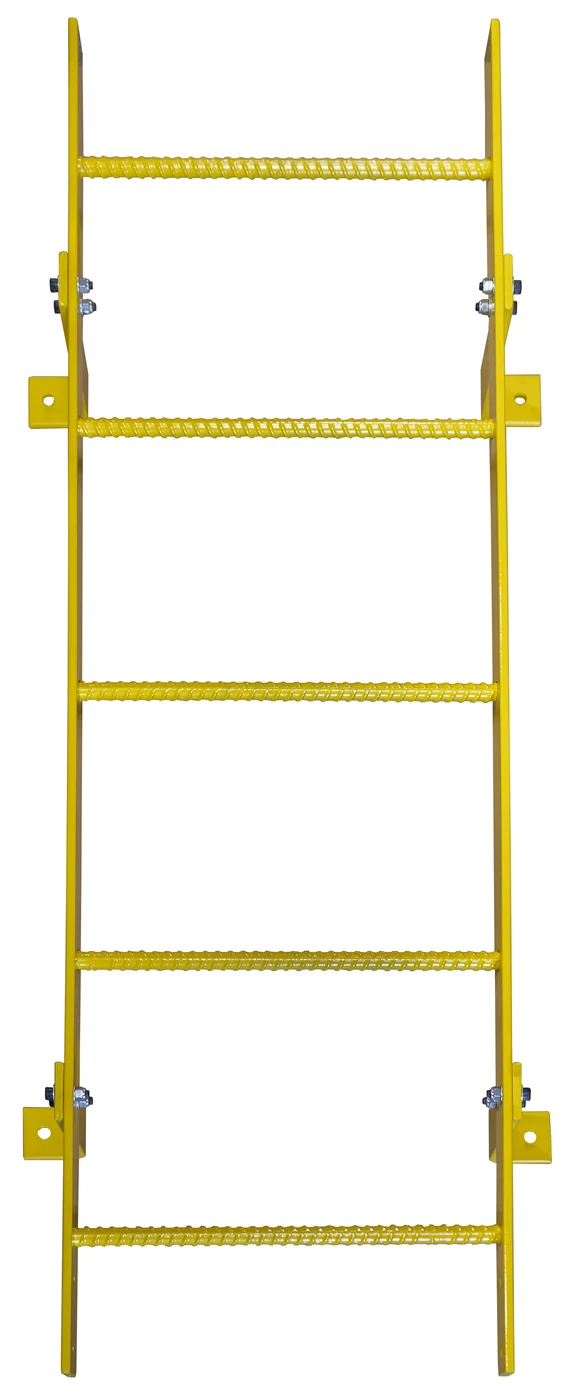 Tri-Arc 5-Step Fixed Ladder, 4 ft, 350 lb capacity, yellow