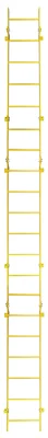 Tri-Arc 20-Step Fixed Ladder, 19 ft, 350 lb capacity, yellow