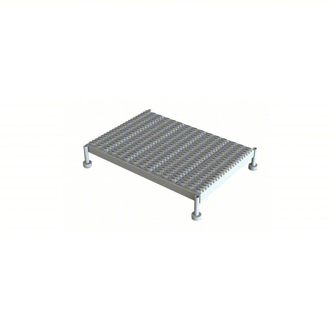 Tri-Arc Welded 1-Step Work Platform, 5–8" adjustable height, 36" deep platform, 36" base, 24" wide steps, 800 lb capacity, serrated tread