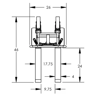 Hand Truck F80233U5, 600 lb. Capacity