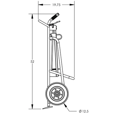 Drum Hand Truck F82025A4C, 1,000 lb. Capacity