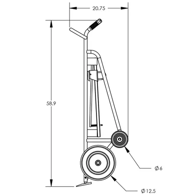 Drum Hand Truck F82375A0P, 1,000 lb. Capacity