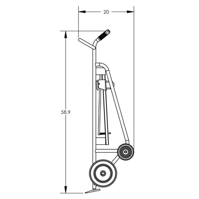 Drum Hand Truck F82895A1C, 1,000 lb. Capacity