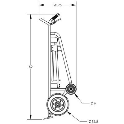 Drum Hand Truck F82960A1P, 1,000 lb. Capacity BP