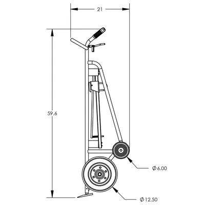 Drum Hand Truck F83160A7P, 1,000 lb. Capacity