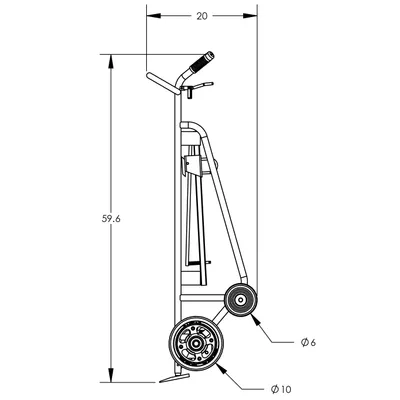 Drum Hand Truck F83450A6P, 1,000 lb. Capacity