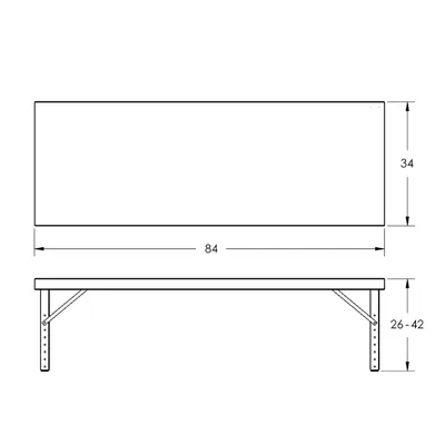 Steel Work Table F87867A3, 2,000 lb. Capacity Blueprint