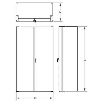 Shelf Cabinet F87971A9, 48"x24"x84"