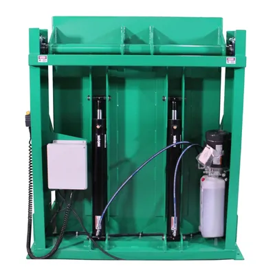 Valley Craft Green Box Dumper, 230V 6,000 lb., 60 Dump Height, 51 x 48 Chut Rear Components