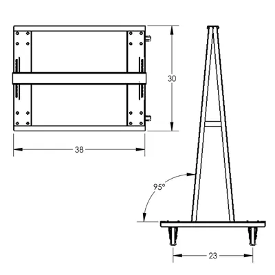 Valley Craft Heavy Duty A-Frame Cart (8) Trays 38x30x63 2,500 lbs. BP 2