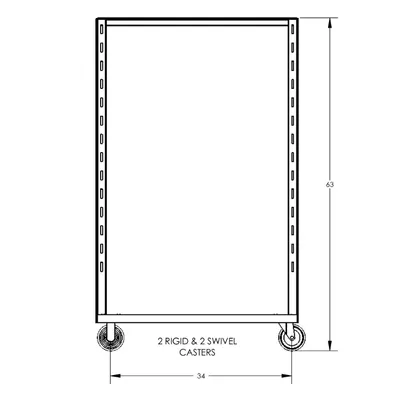 Valley Craft Heavy Duty A-Frame Cart (4) Large Trays With Lip 38x25x63 2,500 lbs. BP 3