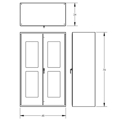 Half Cabinet F89076, 48"x24"x78"