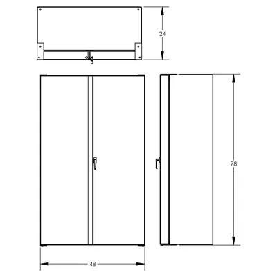 Shelf Cabinet F89100, 48"x24"x78"