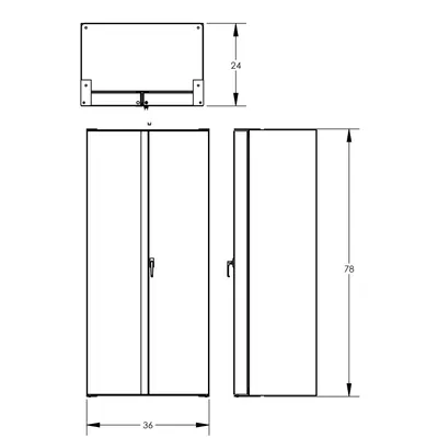 Shelf Cabinet F89106, 36"x24"x78"