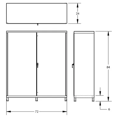 Shelf Cabinet F89110, 72"x24"x84"