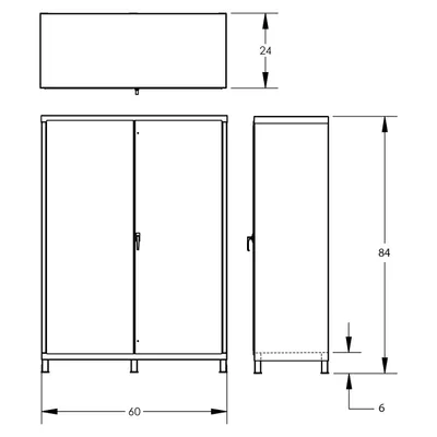 Shelf Cabinet F89117, 60"x24"x84"