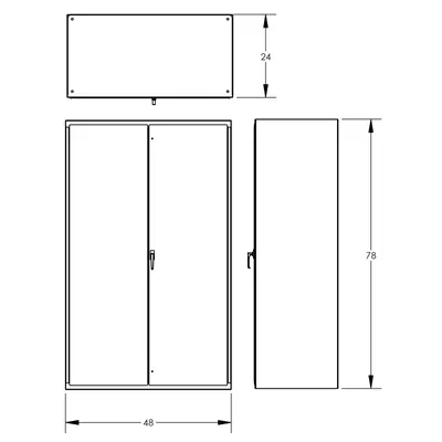 Shelf Cabinet F89121, 48"x24"x78"