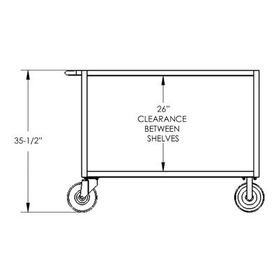 Utility Cart F89181GYPY, 2,000 lb. Capacity
