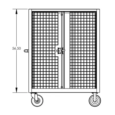 Security Cart F89483VCBL, 2,000 lb. Capacity