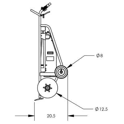 Drum Hand Truck F89484C, 800 lb. Capacity