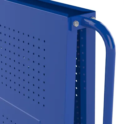 Valley Craft Blue A-Frame Bin & Tool Cart 48”x30”x62” 1,000 lbs. Top Corner