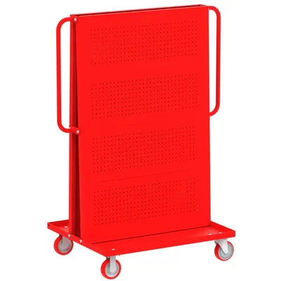 Valley Craft Red A-Frame Tool Cart 36”x30”x62” 1,000 lbs. Side 4