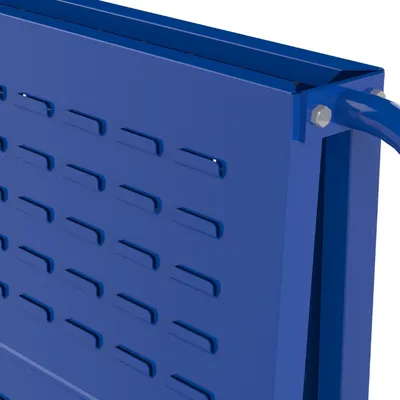 Valley Craft Blue A-Frame Bin & Tool Cart 36”x30”x62” 1,000 lbs. Top Corner 2