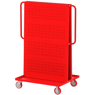 Valley Craft Red A-Frame Bin & Tool Cart 36”x30”x62” 1,000 lbs. Side 2